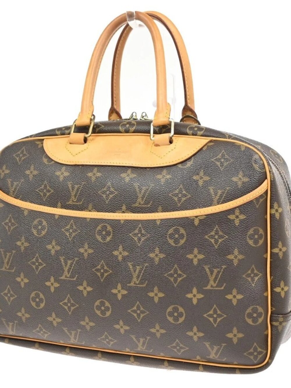 LOUIS VUITTON LV Logo Deauville Hand Bag Monogram Leather Brown M47270 10KD605